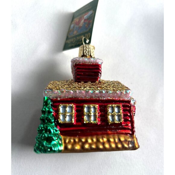 2001 Merch Family’s Old World Christmas Little Red Glass School House Ornament - Picture 3 of 15